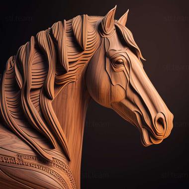 3D model Comanche horse famous animal (STL)